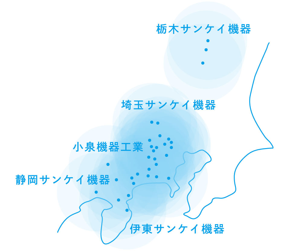小泉機器 事業所マップ